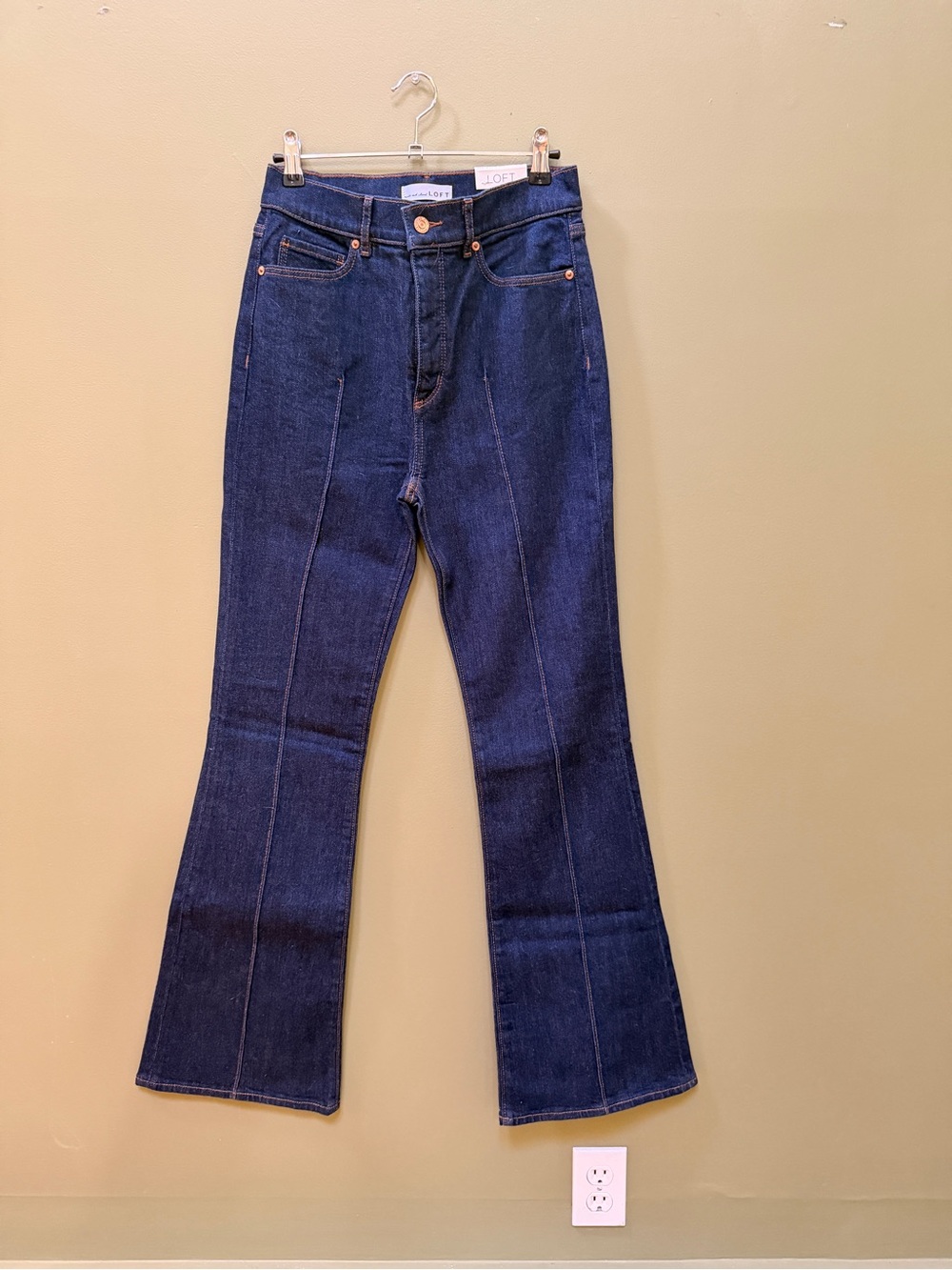 LOFT Dark Indigo Flare Jeans